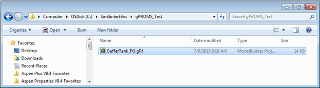 Opening BufferTank in gPROMS Model Builder