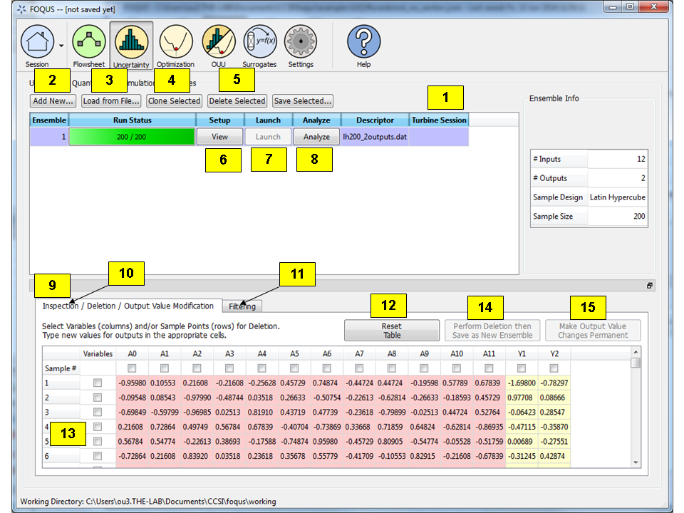 Uncertainty Quantification Screen