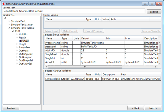 FlowOut as an Input Variable