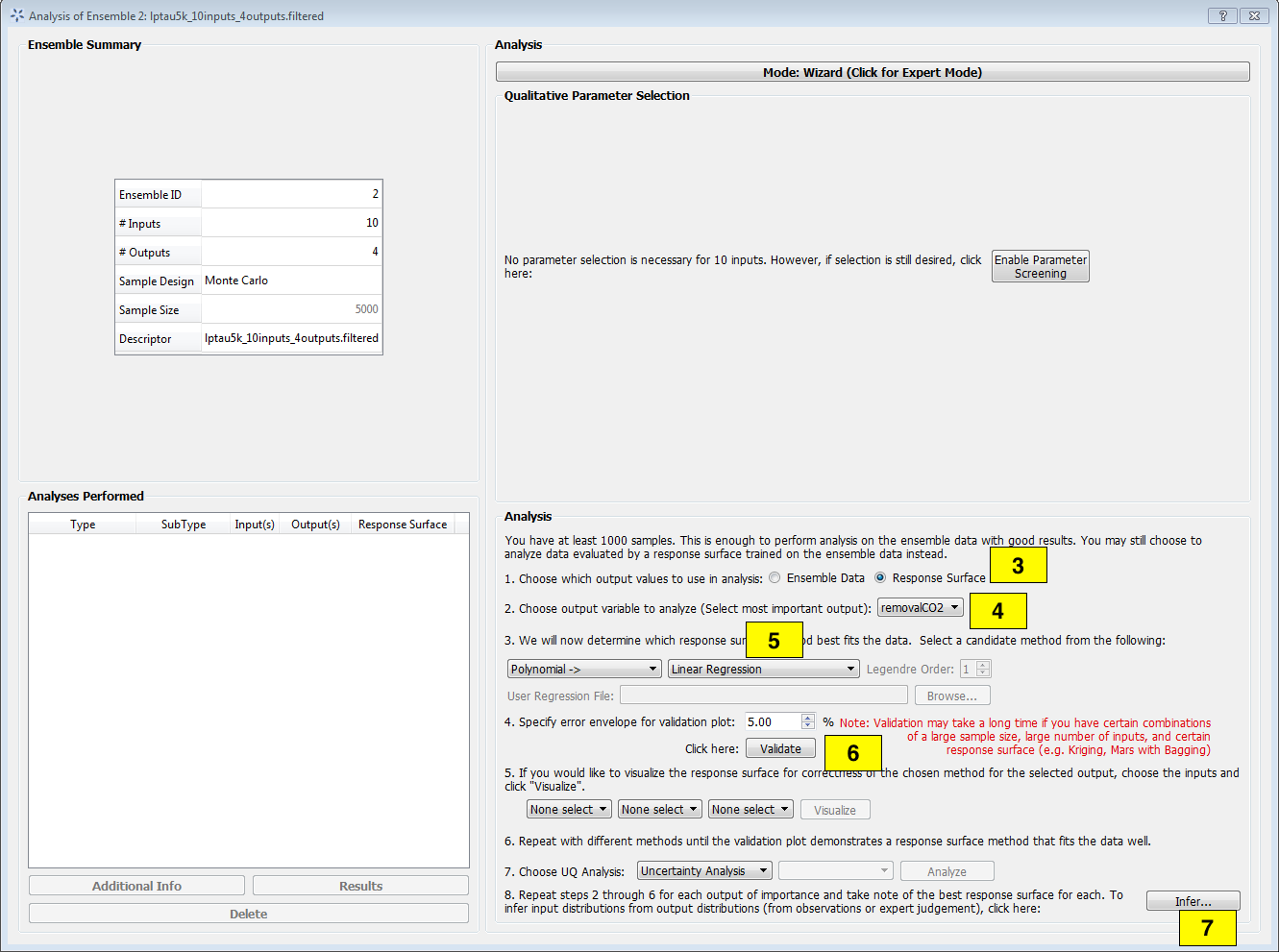 Analysis Dialog, Bayesian Inference