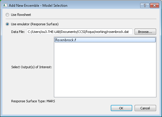 Add New Ensemble Dialog, Emulator Option