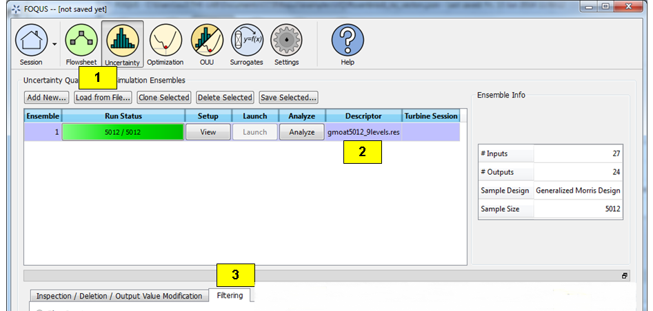 Data Manipulation, Filtering Tab