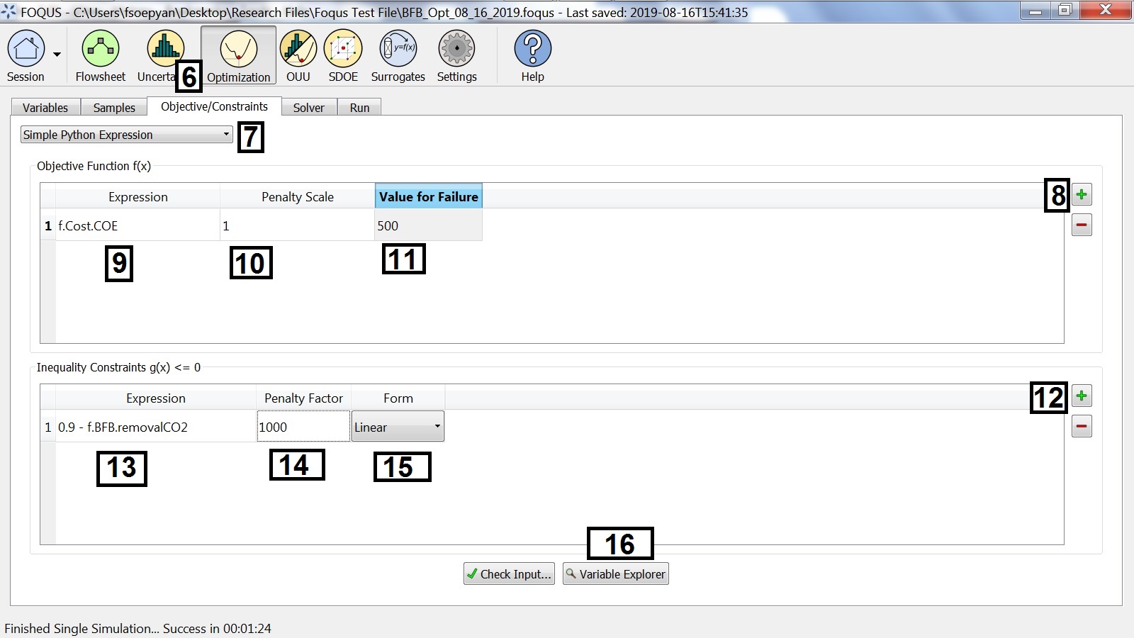 Optimization Problem Objective
