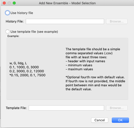 Add New Ensemble Dialog