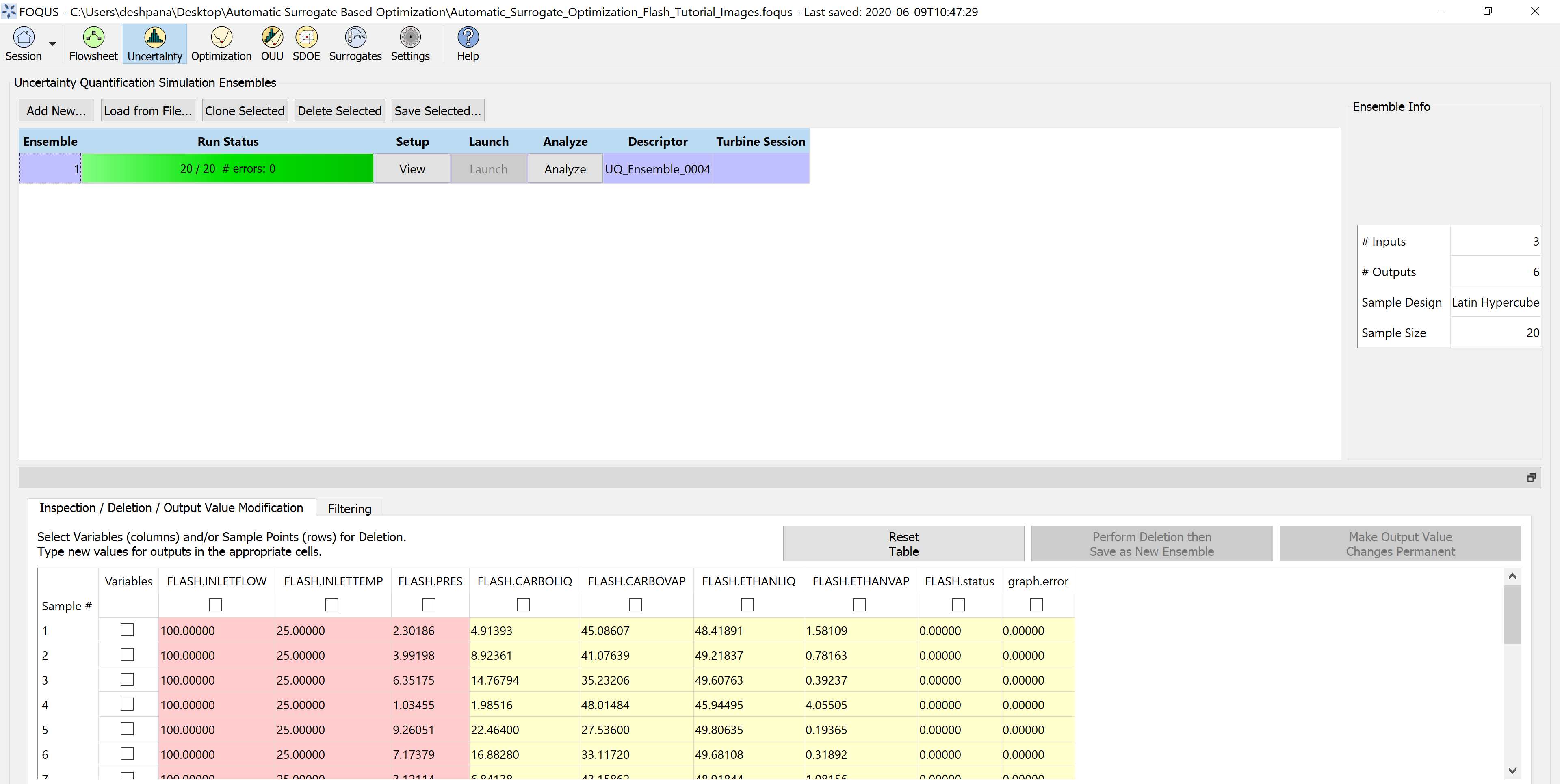 Figure 5: Simulation ensemble generation